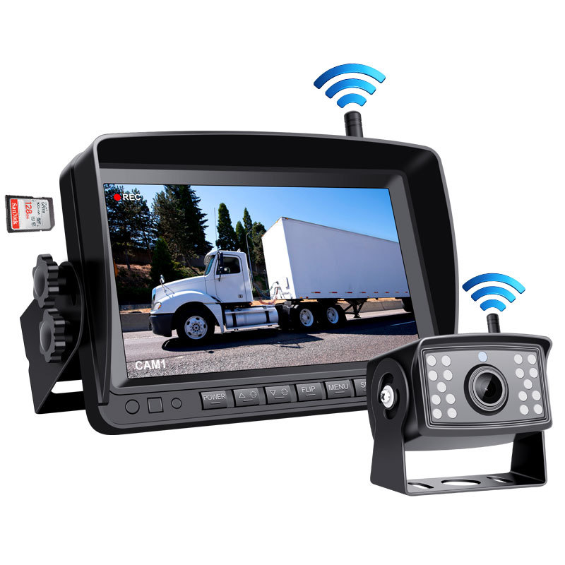 truck wireless Desktop Monitor Display 7 vehicle monitor automobile Reverse image high definition 24V currency