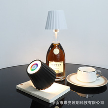 跨境爆款酒瓶台灯酒吧餐桌床头酒柜创意氛围夜灯 LED酒瓶充电灯头