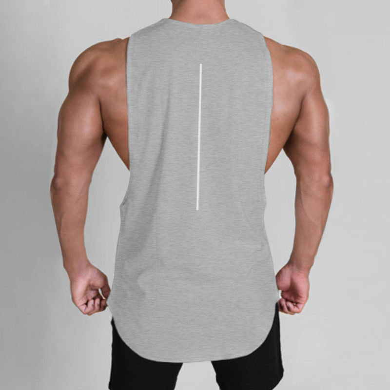 Ärmelloses, übergroßes Sport-Tanktop für Herren im Sommer und Jugend, trendige Herrenmarke, große, geteilte Ärmel_voghion.com
