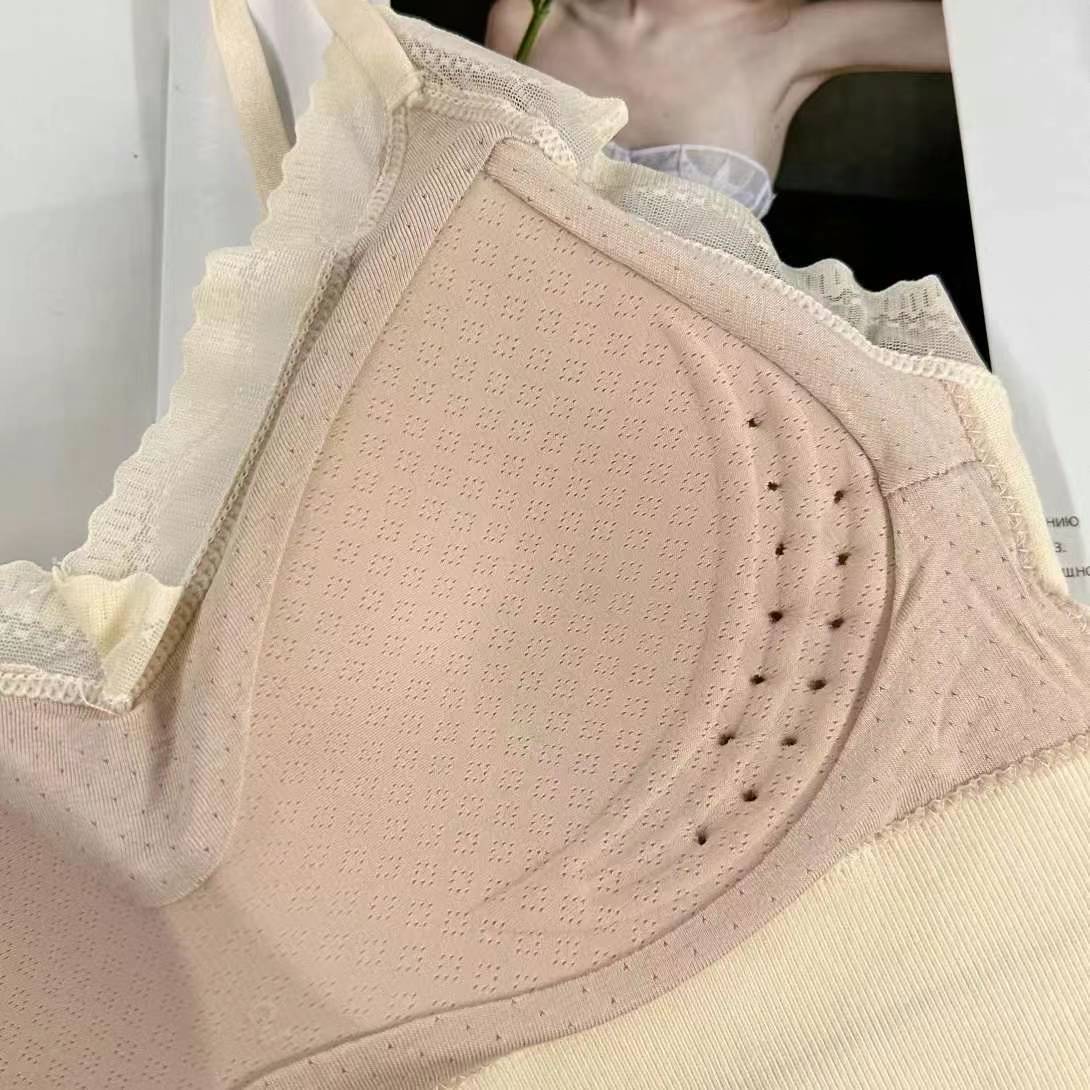 Nueva taza fija sin costuras hermosa espalda sin anillo de acero ropa interior chaleco chaleco cómodo ropa interior damas base sostén al por mayor