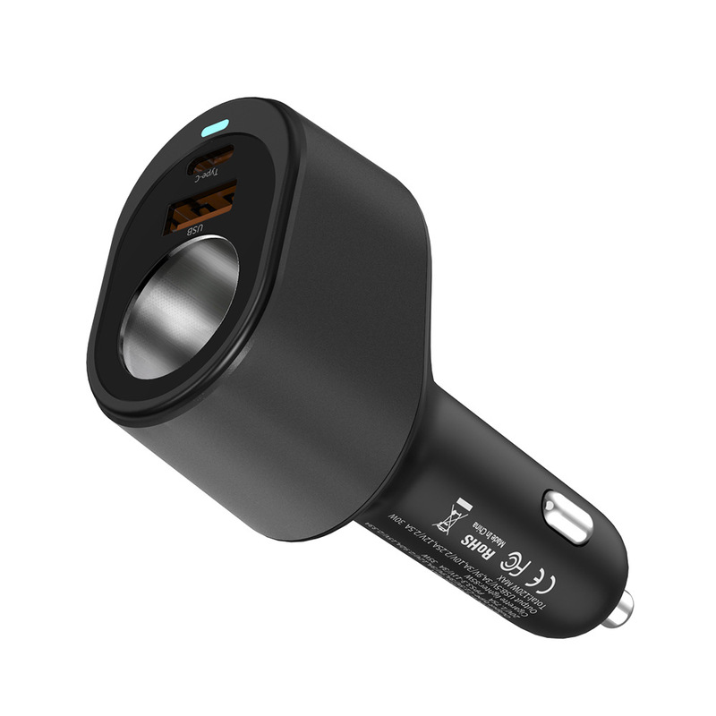 Cigarette Lighter Adapter Socket Flash Charging One-To-One Adapter for Trucks, Car Charger, In-Car Charger, Super Fast Charging