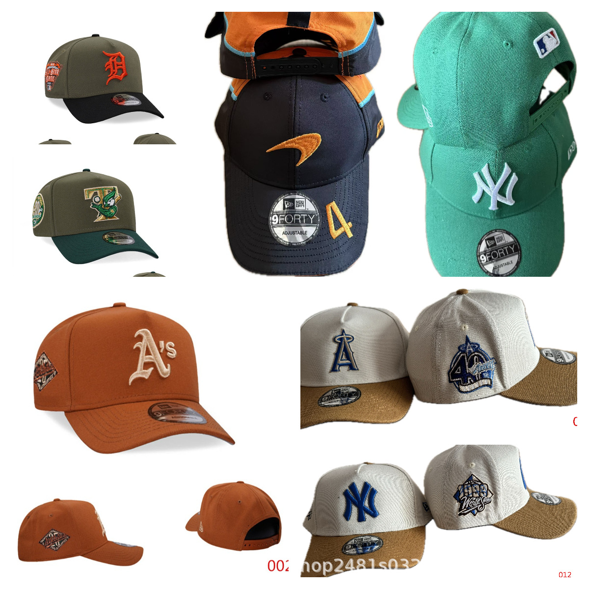 Sombrero de mlb transfronterizo gorras de béisbol clásicas con techo rígido Yankees Dodge bordado gorras para el sol de comercio exterior