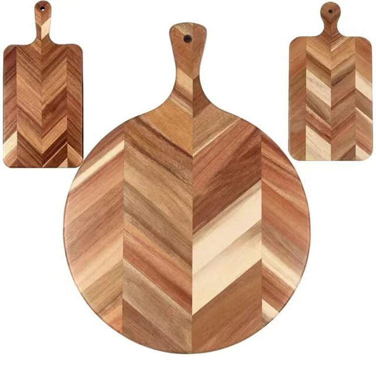Madera maciza transfronteriza, tabla de cortar de madera de Acacia, tabla de cortar de frutas domésticas, tabla de cortar de madera, tabla de cortar de madera, empalme, tabla de cortar de alimentos suplementarios, madera