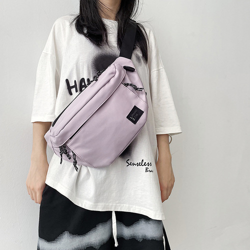 Mobile Phone Waist Bag Outdoor Running New 2024 Japanese Canvas Chest Bag Men’s Spring Style Versatile Trendy Brand Crossbody Bag