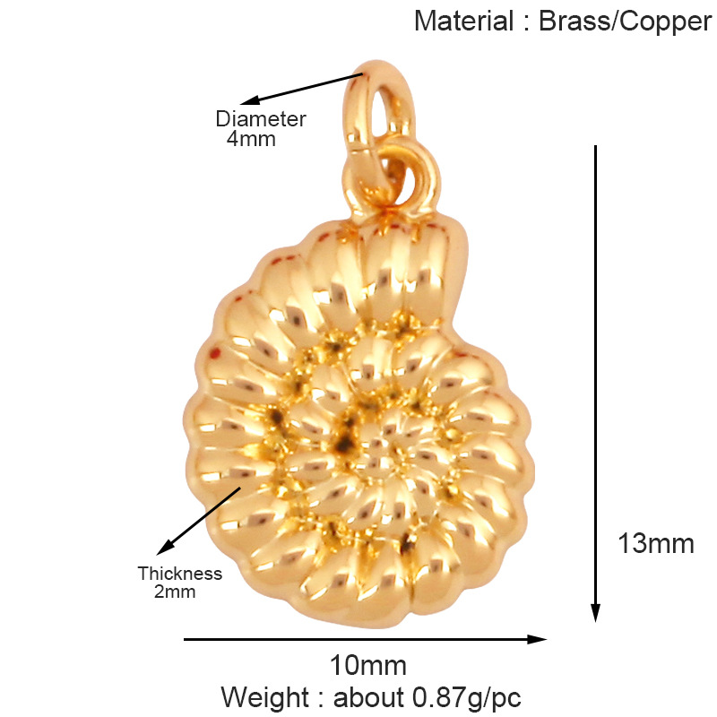 3g Weight Pendant Jewelry Making Type 11*28mm Jewelry Making Size DIY Ornament Accessories Classification 1 Piece Quantity Copper Material Conch, Dolphin, Hippocampus, Fish Pattern All Seasons Season Polished Finish Plating Design Elegant, Sweet Style 1 Piece 11*28mm Copper Conch Dolphin Hippocampus Polished Pendant DIY Ornament Accessories 2