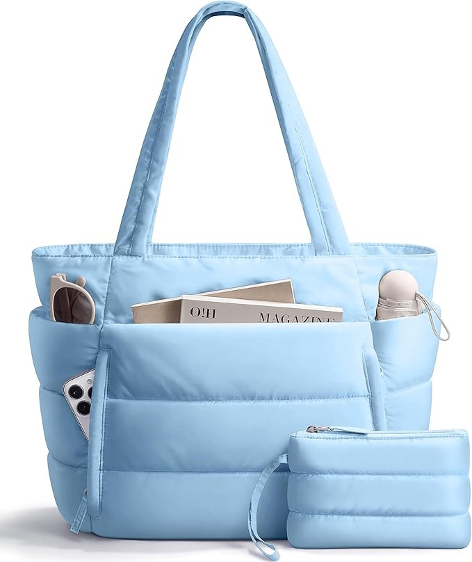 Bolso Tote para Computadora con Compartimentos para Mujer de Nylon image 16