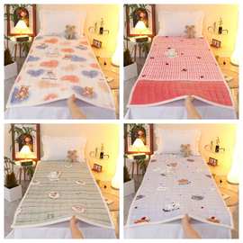 床盖双面可用牛奶绒床垫宿舍上下铺牛奶绒夹棉床褥垫卡通图案