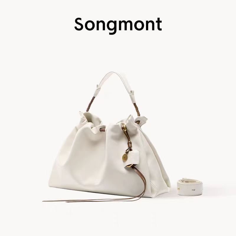 Songmont山下有松百纳系列垃圾袋25新款托特麂皮绒大容量流浪女包|undefined