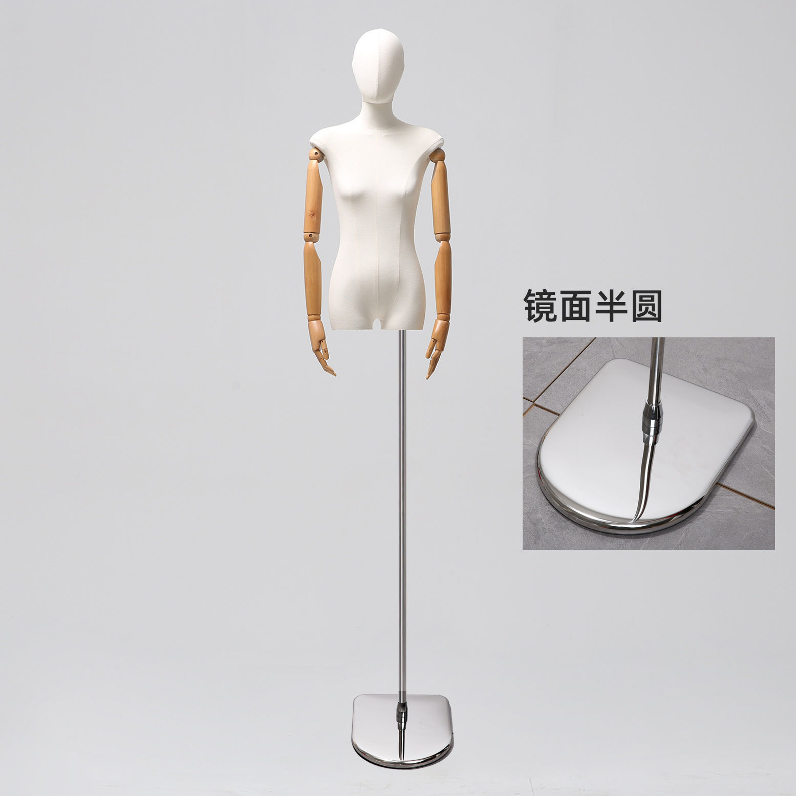 Tienda de ropa de estilo coreano cuerpo plano de alto nivel de mujer mitad de ventana de ropa de mujer muñeca plataforma de exhibición de cuerpo grueso nuevo pecho pequeño