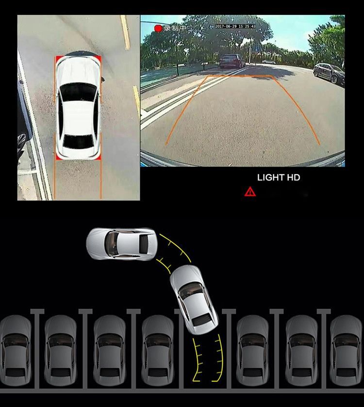 Car-mounted 360-degree panoramic lens high-definition night vision universal aftermarket modification camera, factory wholesale, supports sample orders