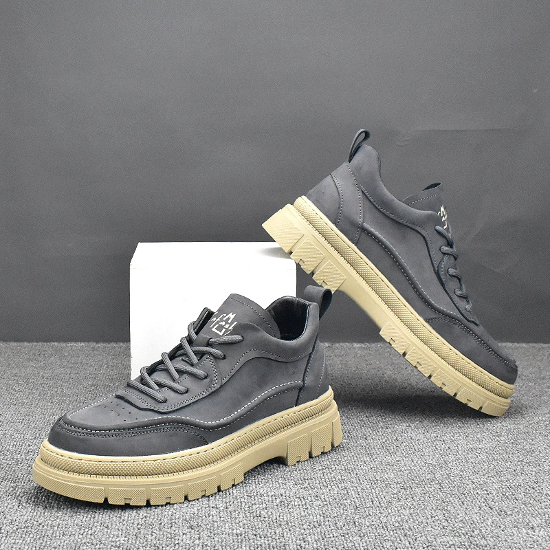 Осенне-зимние Ботинки Martin, дышащие новые модные Универсальные британские БОТИНКИ в Корейском стиле, мужские ботинки, короткие ботинки, ботинки челси