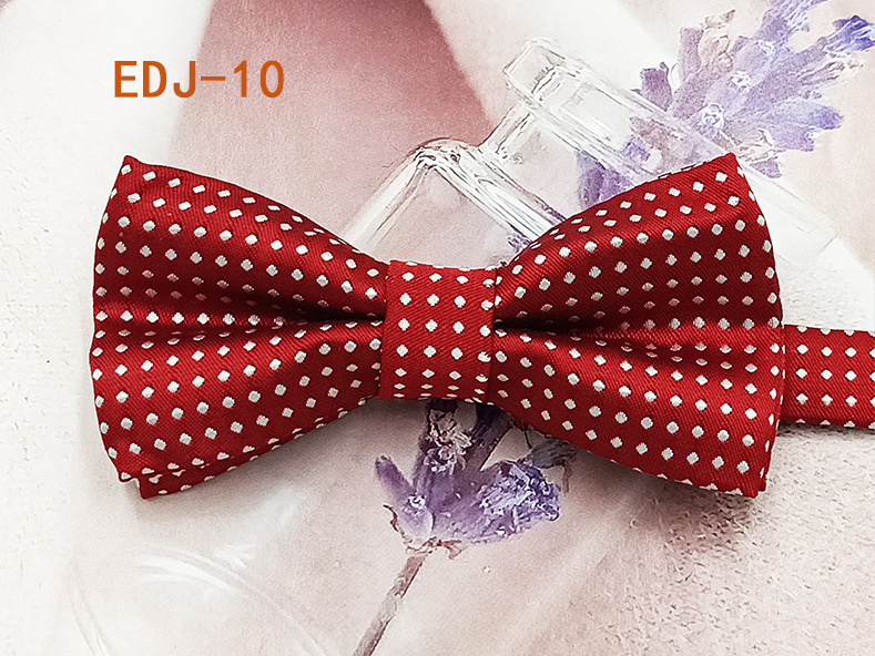Lugar del fabricante Versión coreana de la pajarita para niños de doble capa para estudiantes de primaria hilo de poliéster teñido en hilo de seda color sólido accesorios para mascotas lazo
