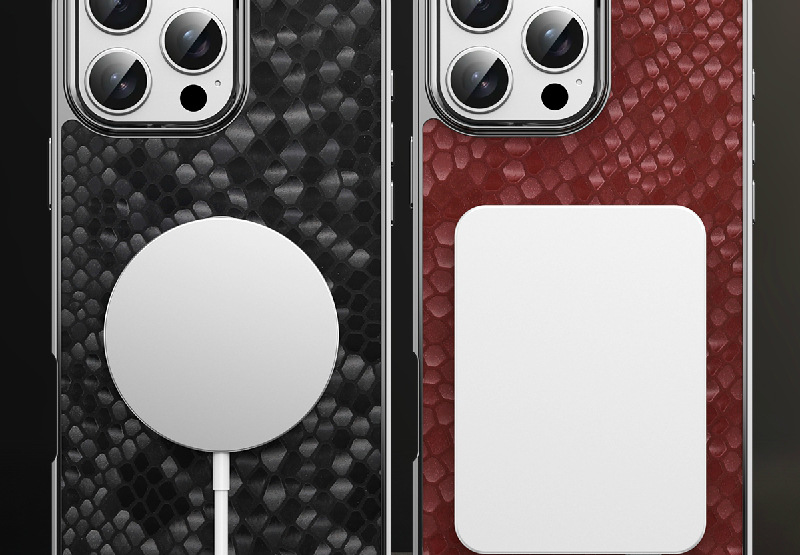 Ốp lưng iPhone 16 Pro Max bao da chống rơi từ tính, bảo vệ toàn diện — [Mẫu vảy rồng đen★Nhãn phơi nhiễm từ] Lớp da bò đầu tiên, [Mẫu vảy rồng đỏ★Nhãn phơi nhiễm từ] Lớp da bò đầu tiên, [Mẫu vảy rồng tím★Nhãn phơi nhiễm từ] Lớp da bò đầu tiên chi tiết 30
