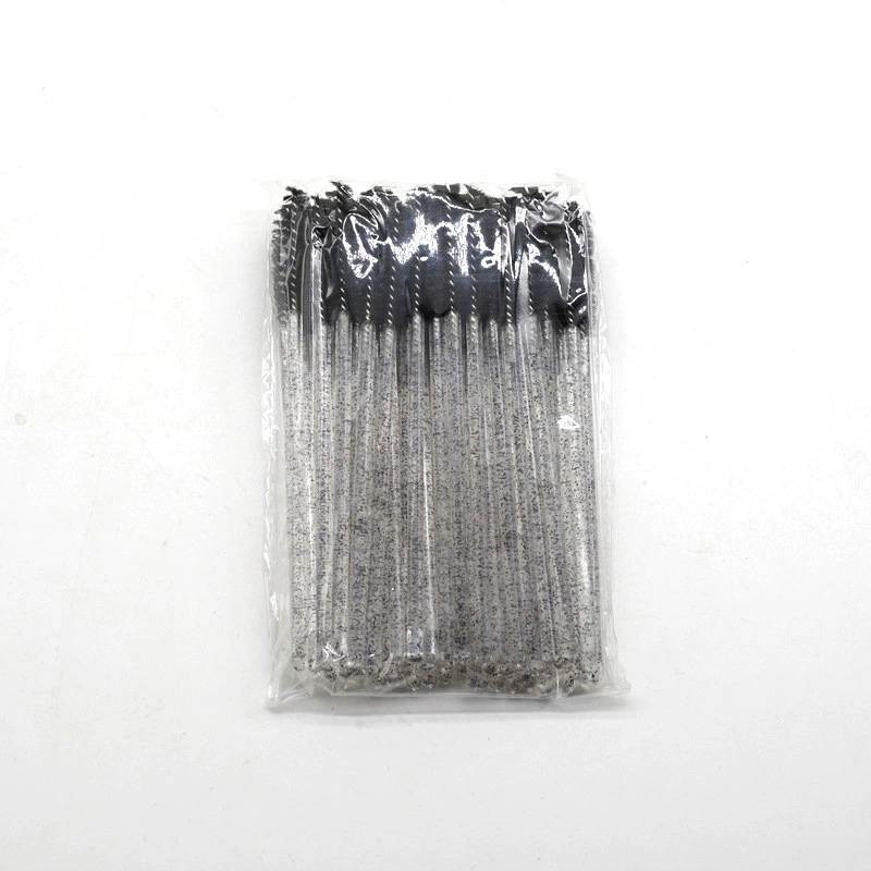 Handheld Rhinestone Eyelash Brush, Crystal Pole Handle, Disposable Mascara Wand — 1 Pack
