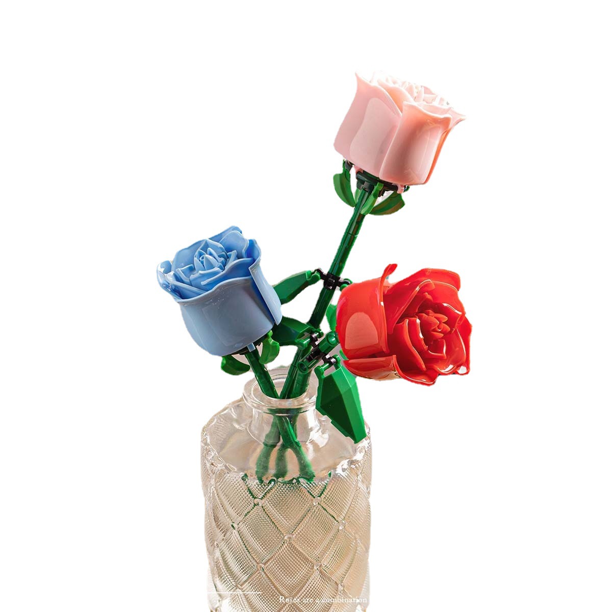 Ramo de rosas compatible con LEGO, regalo romántico de San Valentín, decoración DIY montable