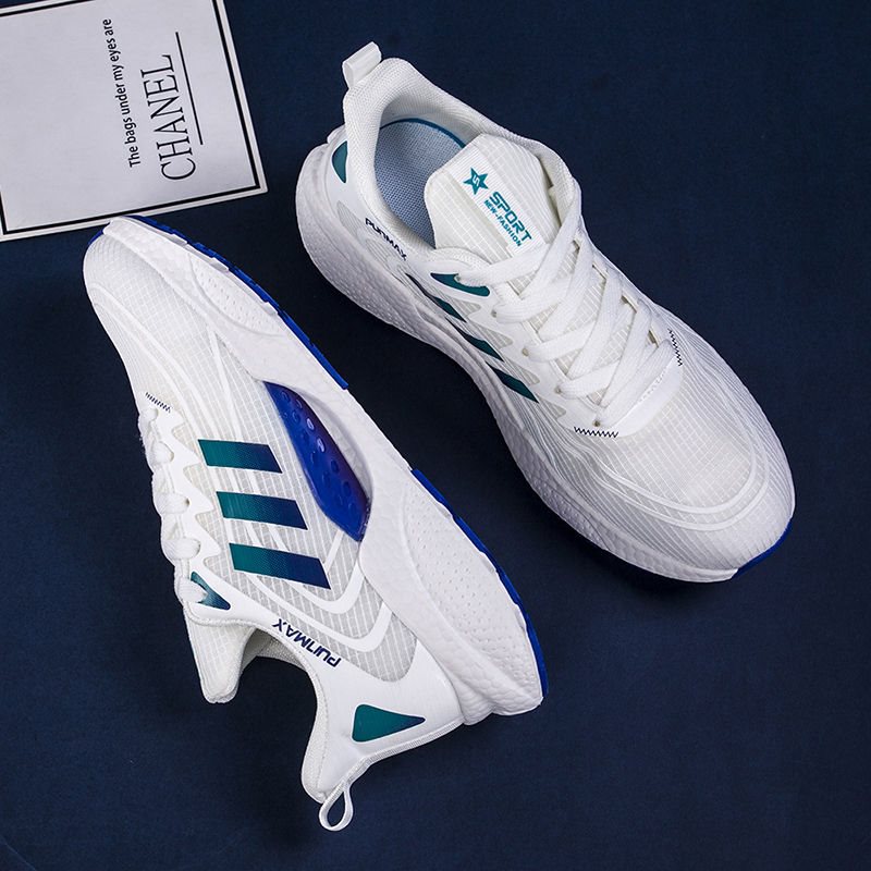 秋季新款冷粘鞋韩版时尚百搭轻便透气男鞋跑步鞋运动休闲鞋