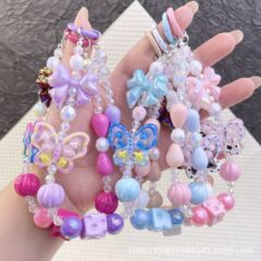 新商品のアンドロメダのカラフルな蝶のファッションバッグのアクセサリーのストラップの携帯チェーンの超仙水晶のペンダント