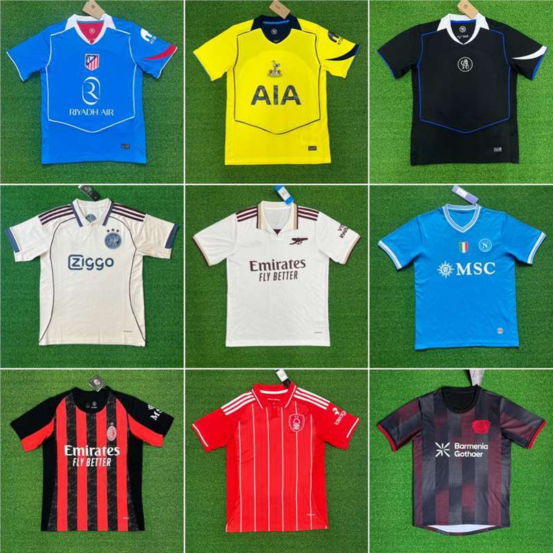 25-26 Club Chelsea Ac Arsenal Tottenham Manchester United Inter Milan Paris Barcelona Juventus Football Jerseys