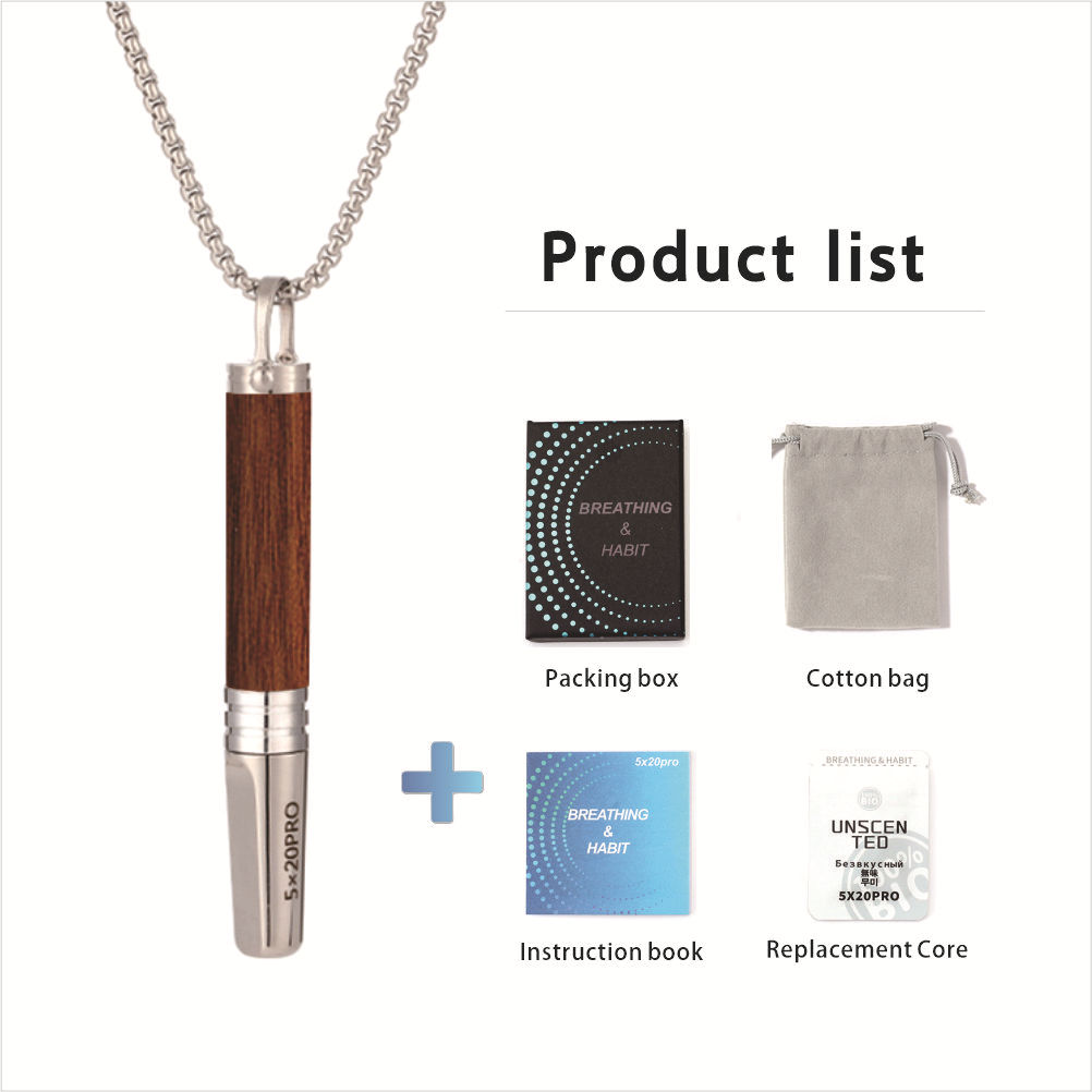 Collar de madera maciza para respirar aceites esenciales de frutas, respirador de resistencia, descompresión, joyería para aliviar la ansiedad, núcleo de algodón de repuesto multicolor