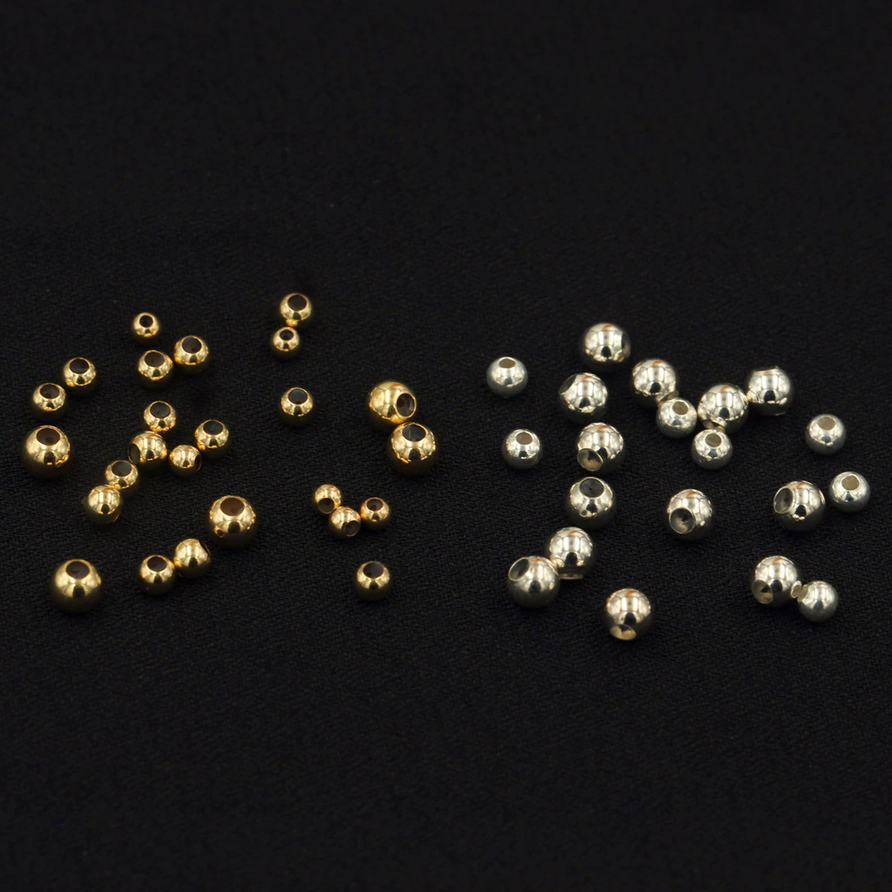 Golden adjustable round beads, silicone accessories, USA, 14 carat, geolocation function