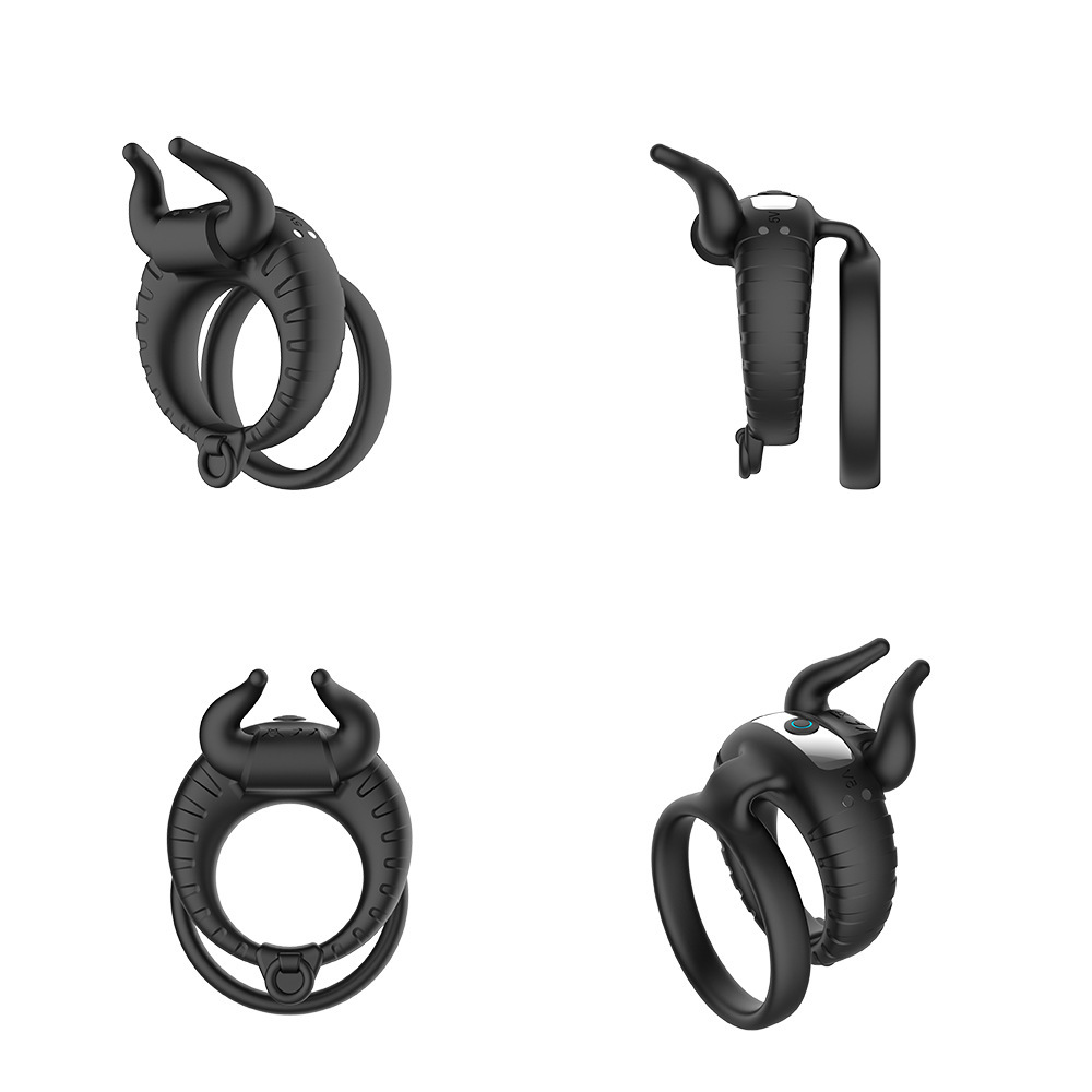 Bull Head Vibrating Ring with Prostate Massager, 10 Frequencies, Magnetic USB Charging — detail image 5