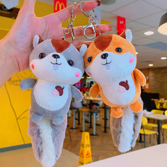 かわいいリスのキーホルダーぬいぐるみ卸売りリュックサック人形ストラップ人形機人形ストラップ小プレゼント