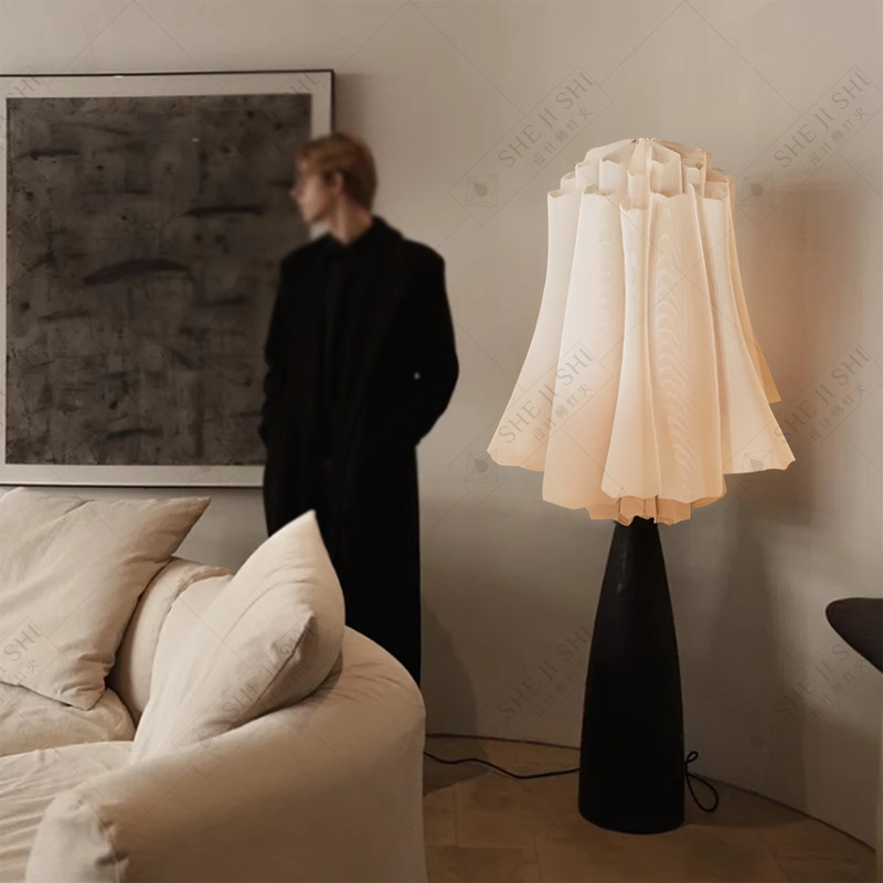 Living Room Floor Lamp, Mid-Century Style Designer Sofa, Hotel Bedroom, High-End Art Clothing Store, Wabi-Sabi Atmosphere Lamp