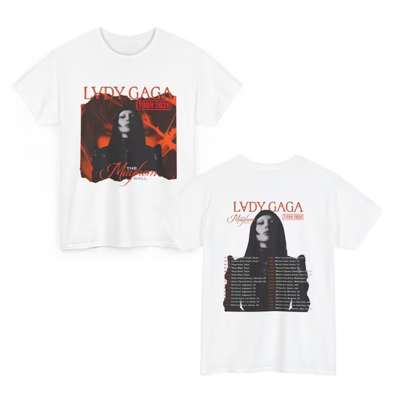 Independent Website European Size Independent Website New Model Lady Gaga 2026 Tour Men's and Women's Harajuku Short-Sleeve O-Neck Independent Website European Size Independent Website New Model Lady Gaga 2026 Tour Men's and Women's Harajuku Short-Sleeve O-Neck