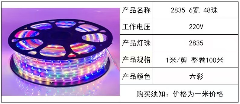 led灯带户外防水跑马六彩流水幻彩220v节日装饰圣诞霓虹氛围彩灯|undefined