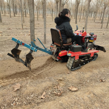 履带式链轨微耕机 农用山地小型旋耕机 多用途趟地机旋耕地松土机