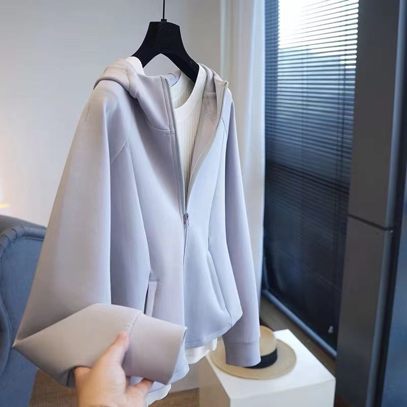 Soft Waxy Light Air Cotton Sense Upper Body Slimming Hooded Slim-fit Sports Yoga Clothes Jacket Zipper Sweater Cardigan Spring Soft Waxy Light Air Cotton Sense Upper Body Slimming Hooded Slim-fit Sports Yoga Clothes Jacket Zipper Sweater Cardigan Spring