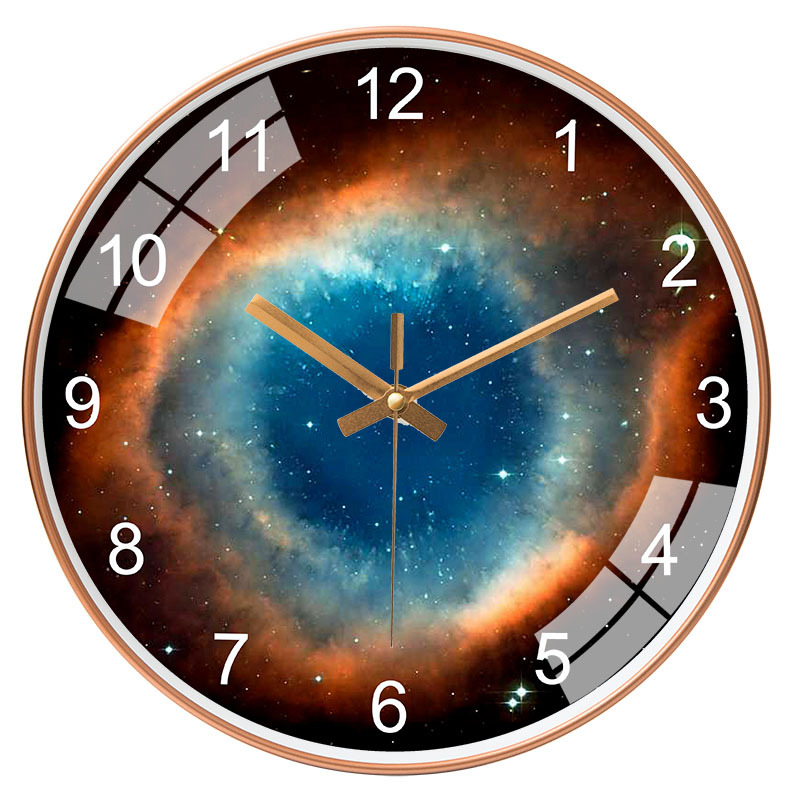 Reloj nórdico de Internet para sala/dormitorio [20cm/8 pulgadas], reloj silencioso de estrellas/espacio/Galaxia, reloj de pared para hogar