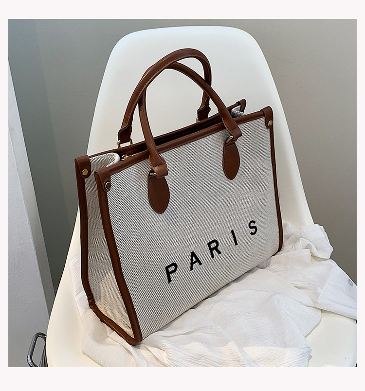 Nihaojewelry Wholesale Fashion Letter Paris Large Capacity Tote Bag display picture 12