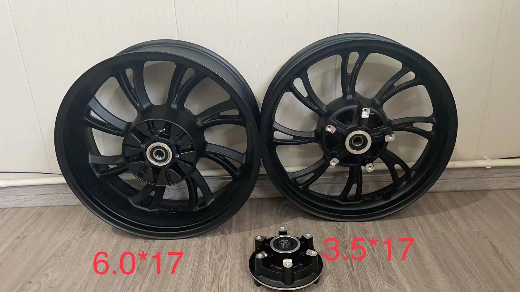 Horizon little Ninja aluminum wheel fujianglong Northern Lights motorcycle sports car 17-inch double disc brake front and rear hub steel ring