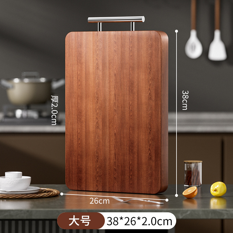 Tablero de verduras de madera integral de madera doméstica restaurante cocina antifungal antibacteriano doble cara madera sólida tablero de corte de verduras tablero de corte resistente al desgaste