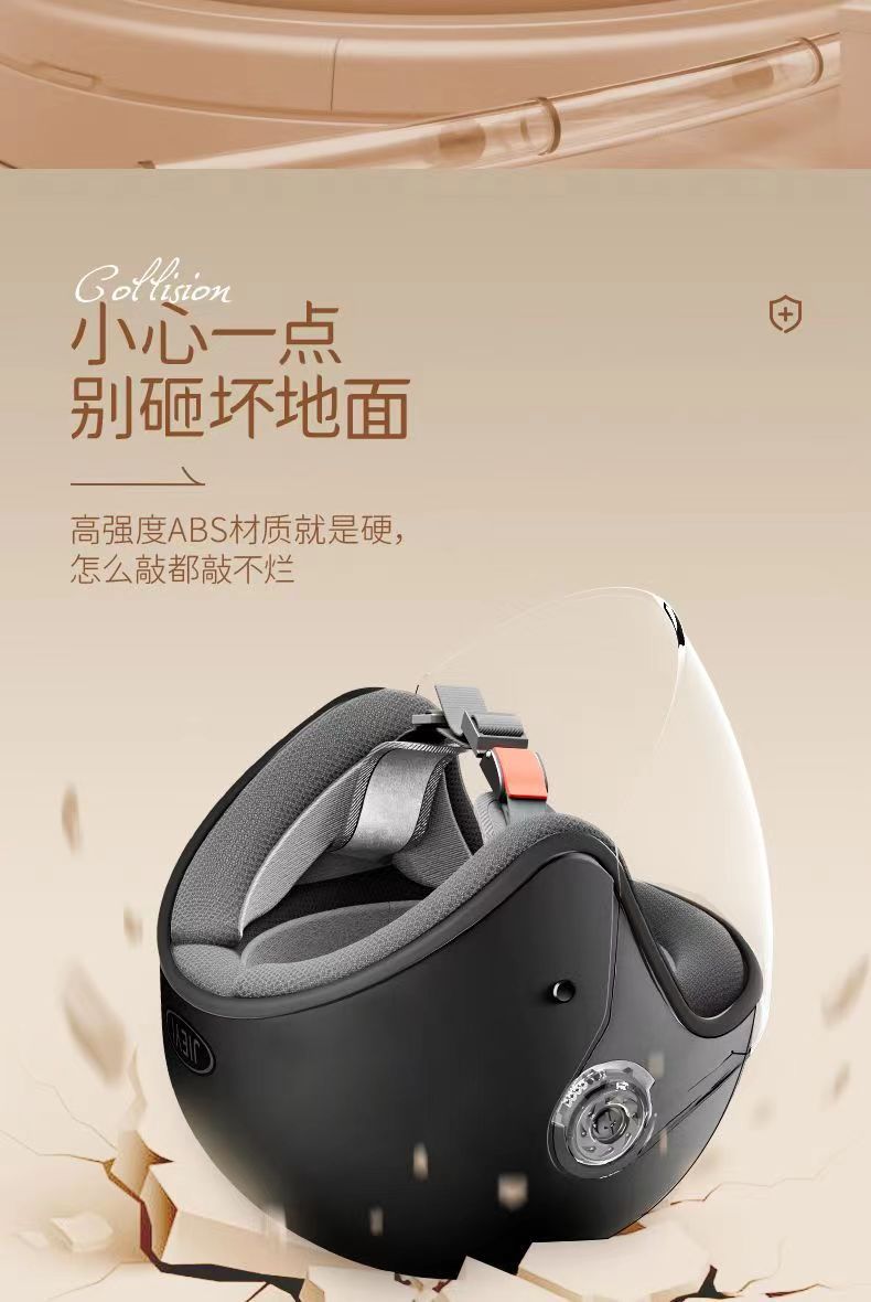 Suitable for Electric Car Helmet Winter Cold-proof Warm-keeping Anti-fall Men's and Women's Motorcycle Hats Half Helmet