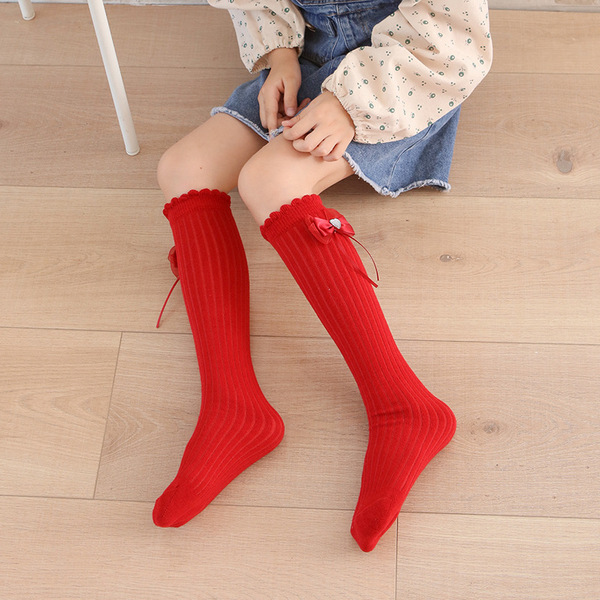 Autumn children's socks with bow
