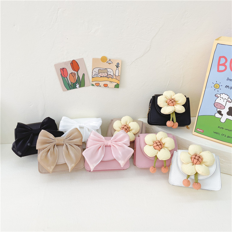 Bolso de los niños al por mayor nueva flor la historieta perla bolso muchacha princesa hombro crossbody bolsa cambio