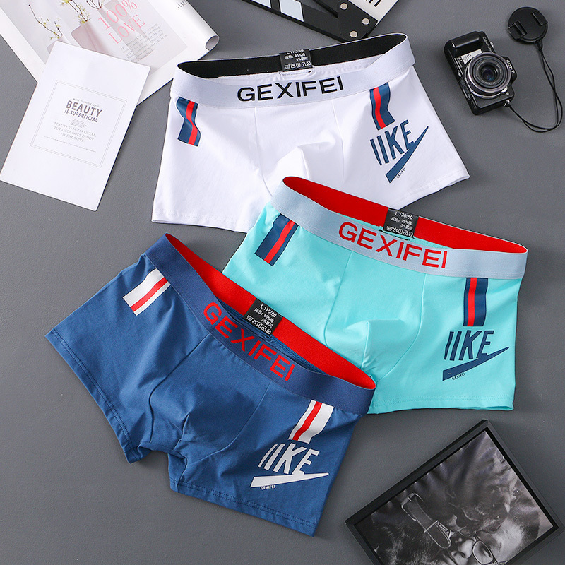 Dropshipping Men's Underwear, Men's Boxer Briefs, Personalized Print, National Trend, Sexy and Cute, Creative Men's Boxer Briefs