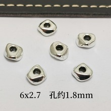 藏银合金碎银子隔珠不规则隔片 DIY编绳饰品服装辅料配件批发