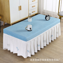 茶几桌布全包布艺蕾丝长方形客厅家用防尘套电视柜盖巾罩一件代发