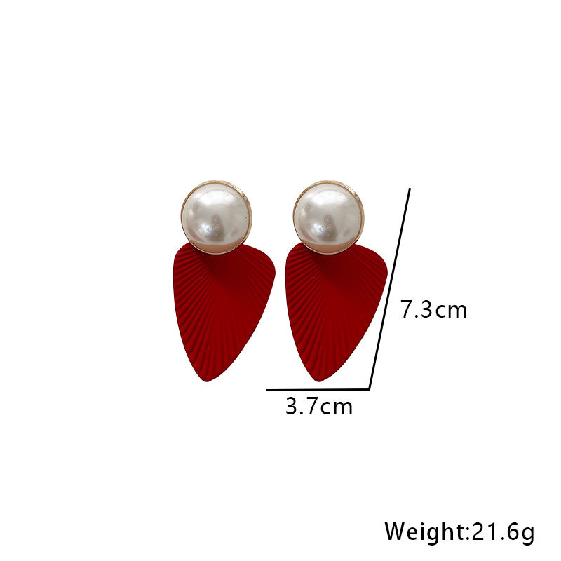1 Pair Simple Style Round Spray Paint Alloy Drop Earrings display picture 1