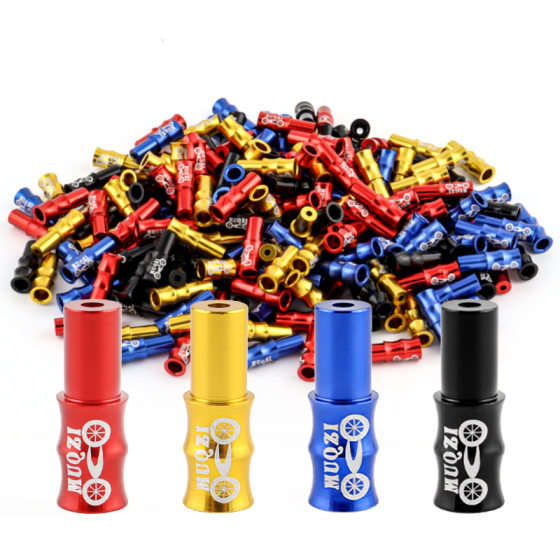 MUQZI variable speed brake line pipe cap mountain road dead flight field bicycle aluminum alloy bamboo line pipe cap
