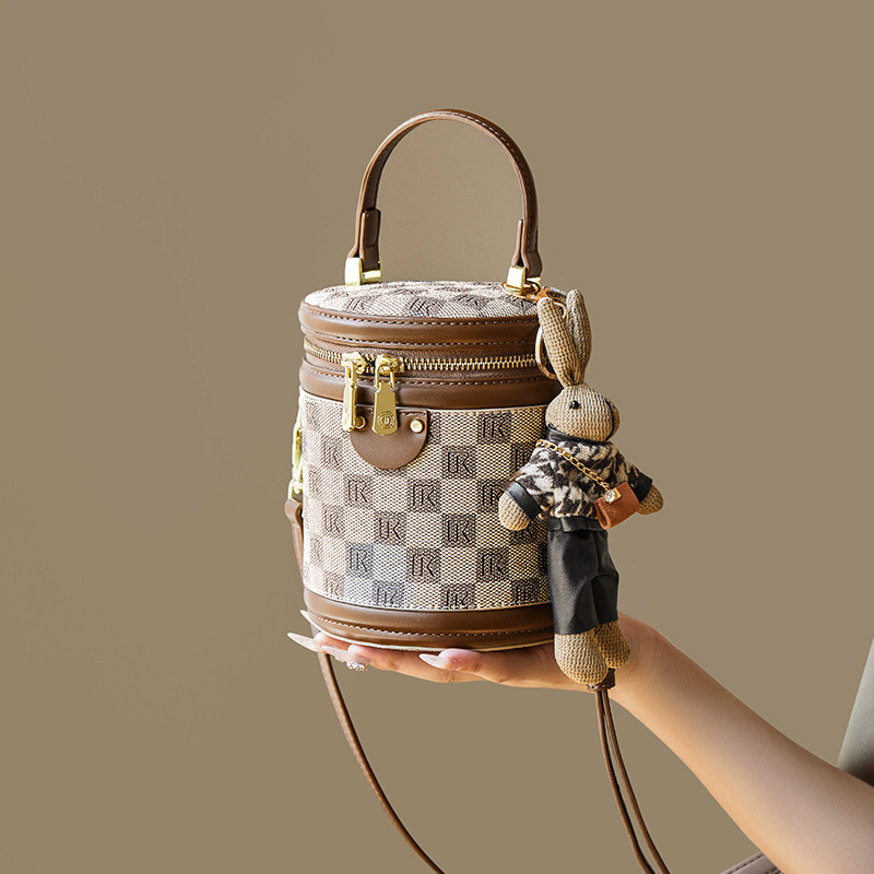 Nalandu Bag Women's 2025 New Fashion Bucket Bag Small Bag Crossbody Women's Satchel Cylinder Bag Presbyopic Women's Bag