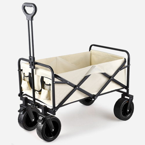 Wilderness camping cart camp trailer outdoor folding oversized camping trolley trolley picnic car cross-border