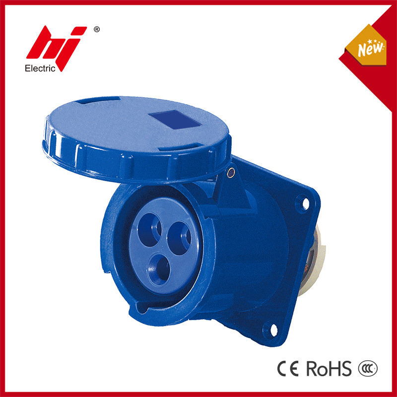 成套箱专业工业电线连接器暗装直插IP67防水航空230V电力接线母头