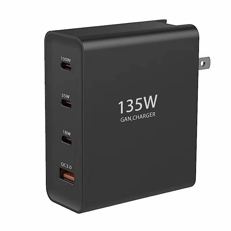 Новый 135Вт GaN Зарядное устройство 3PD+USB Многофункциональный Быстрая зарядка GaN Супер быстрая зарядка Ноутбук Мобильный телефон