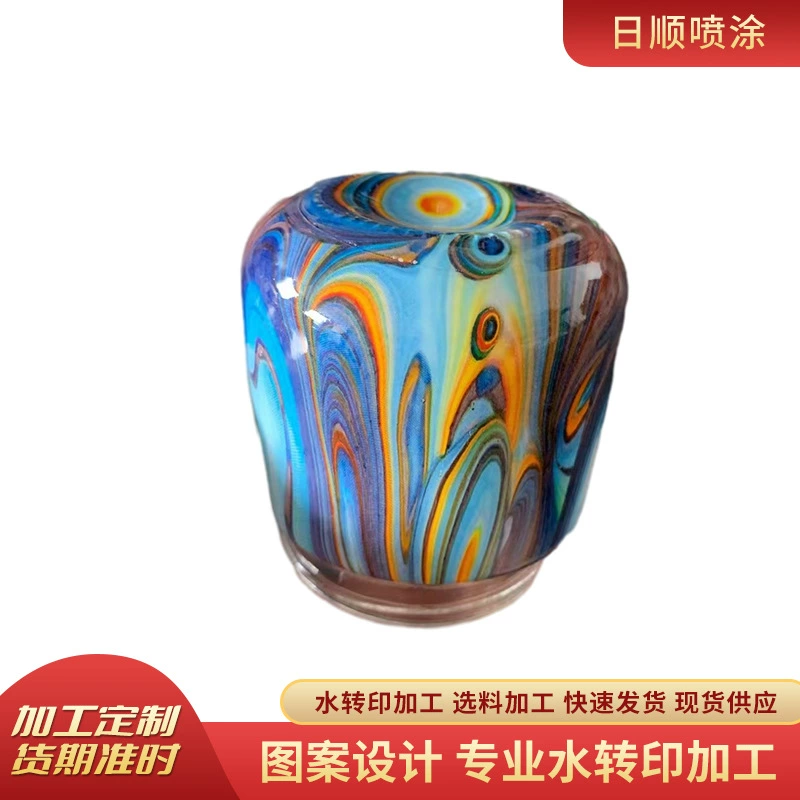 New glass products water transfer processing to surface printing technology pattern camouflage printing wood grain transfer