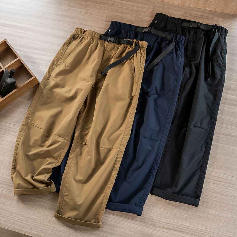 Hong Kong-funded Designer Line Men's and Women's Couple Mountain Outdoor Functional Straight Tube Three-dimensional Cut-out Tooling Straight Conical Pants Casual Pants