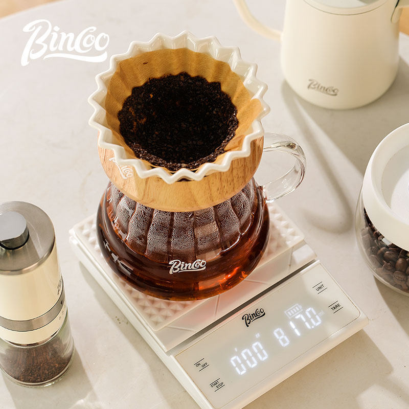 Conjunto de cafetera de café Bincoo, conjunto completo de cafetera de café, filtro para compartir, molino de café, mano doméstica